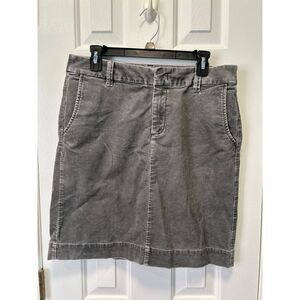 Gray Corduroy‎ Min Skirt Size 10 Eddie Bauer College Preppy